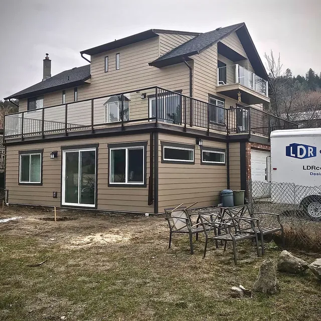 Room addition with attached deck